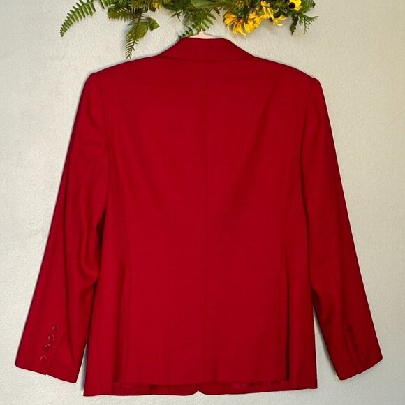 Talbots Wool Blend Red Blazer Size 10 P - Picture 6 of 9